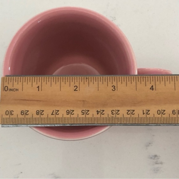 VTG Fiestaware Rose Pink Retired Ring Handle Mug~Collectible - Picture 7 of 8
